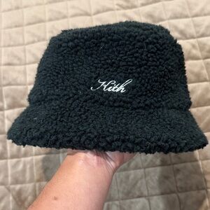 Kith Black Fuzzy Bucket Hat